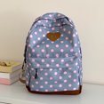 thumbnail image 5 of EDFRWWS Women Nylon Polka Dot Cute Backpack Large Capacity Students Bookbags Multiple Pockets Travel Daypack Bag (Grey), 5 of 10