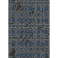 thumbnail image 1 of Ahgly Company Machine Washable Indoor Rectangle Transitional Night Blue Area Rugs, 2' x 4', 1 of 7