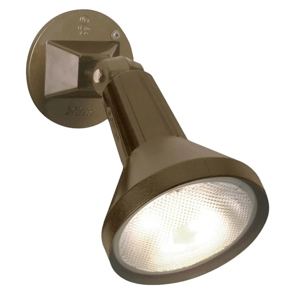 8-in Flood Light Exterior PAR38 w/ Adjustable Swivel White Finish