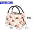 thumbnail image 2 of Yiaed Cute Sleepy Fox Print Lunch box lunch bag Portable Insulated Lunch Box for Women Men Cooler Tote Bag with Front Pocket for Work Picnic Travel, 2 of 6