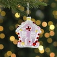 thumbnail image 2 of Northlight 3.25" Pink Candy House Glass Christmas Ornament, 2 of 5