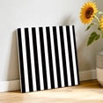 thumbnail image 3 of Canvas Wall Art Black and Canvas Art Print White Stripe Pictures Wall Decor for Living Room Bedroom Artwork Decorations Stretched Framed Ready to Hang 8"x8", 3 of 9