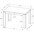 thumbnail image 4 of Pemberly Row 47" x 32" Contemporary Wooden Paneled Dining Table in Gray, 4 of 4