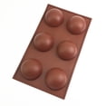 thumbnail image 1 of Moldes de silicona para bombas de cacao y Chocolate caliente, molde de Semi bola, bandeja Circular grande de 6 cavidades, pastel DIY de San Valentín esférico para vacaciones, 1 of 5