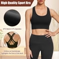 thumbnail image 2 of Sunm Boutique Sports Bras for Women Criss-Cross Back Padded Bras Workout Yoga Athletic Bra with Removable Cups, 2 of 6