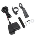 thumbnail image 3 of Cargador de coche USB dual con voltímetro LED rojo Entrada de 10?24 V Salida de 5 V 3.1 A para motocicletas, vehículos todo terreno UTV Teléfonos Tabletas GPS, 3 of 8