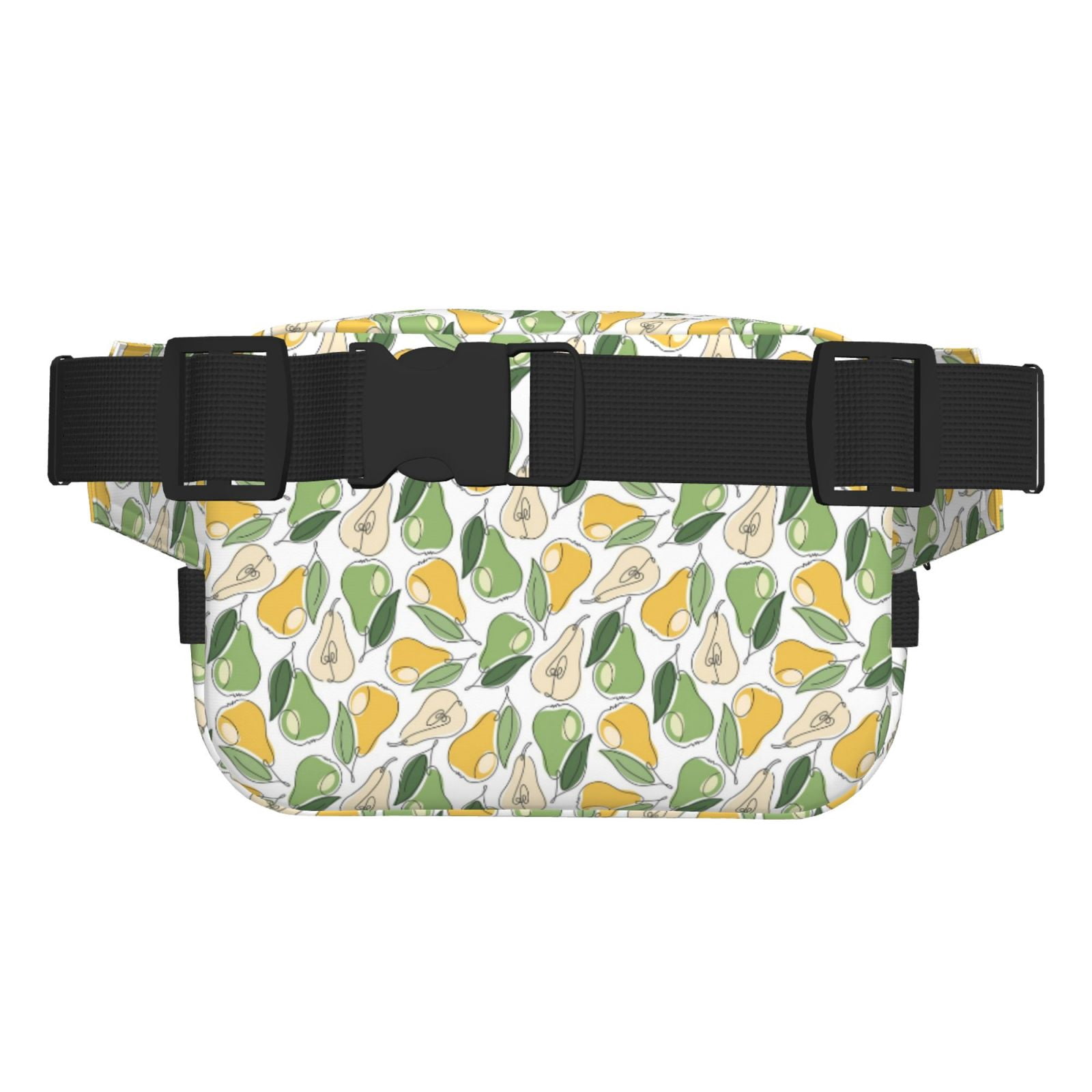 Picia Fruit Pears Print Square Double-Layer Waist Bag Mini Adjustable Waist Belt Bag Exercise Running Travel Hiking