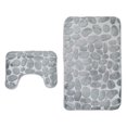 thumbnail image 2 of Juego de 2 Alfombras Antideslizantes para Baño Perfecl Gris 80x50cm, 2 of 8