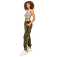 thumbnail image 5 of Cali1850 Women's Minky Joggers Sweatpants Bungee with Elastic Drawstring Waistband Soft Comfy Fuzzy Pants with Pockets, 5 of 7