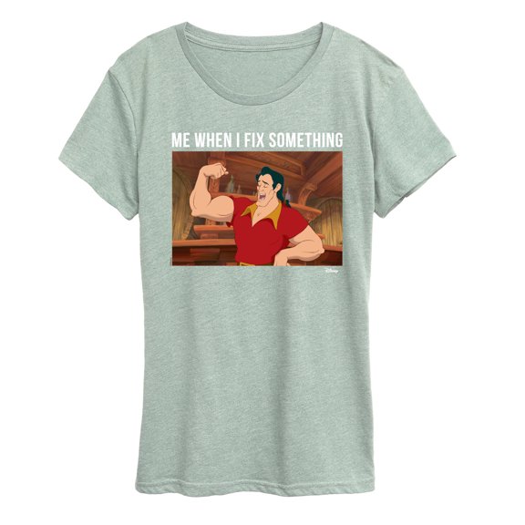 Disney - Gaston When Fix Something - Women's Short Sleeve Graphic T-Shirt