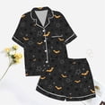 thumbnail image 6 of Womens Pajama Sets Halloween Print Shorts Pjs Sets Sleepwear Gold 2XL, 6 of 6