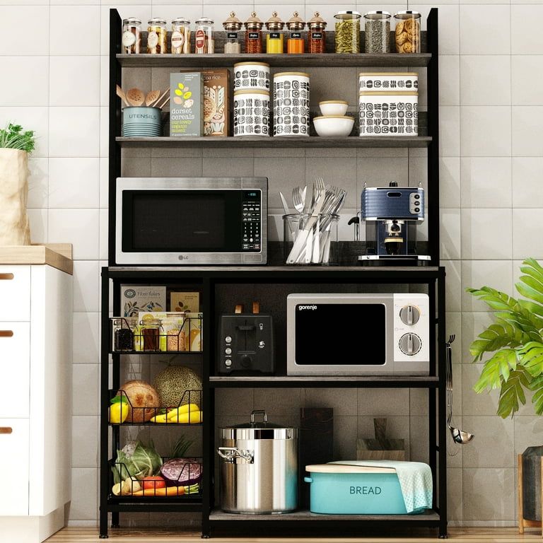 Kitchen Storage Holders Metal Wood Microwave Oven Shelf Stand Kitchen  Appliances Storage Rack Cabinet