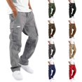 thumbnail image 1 of Pantalon Cargo pour Homme en Coton Coupe Décontractée Pantalon de Randonnée Tactique pour Hommes avec Multiples Poches Décontracté Extérieur Travail Jogger Pantalon Cargo, 1 of 7