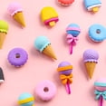 thumbnail image 5 of Fun School Supplies Novelty Food Shape Rubber Erasers Cute Popsicle Cone Dessert Style Non Toxic Erasing Tool Portable Stationery Accessories For Desk Document Draft Modification, 5 of 6