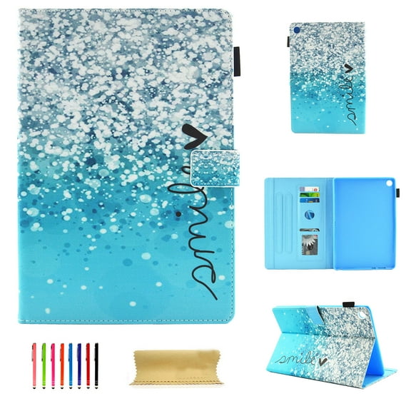 All-New Fire HD 10 2017 Tablet Case, Allytech Smart Book Style Stand Cover Full Body Protective Case for All-New Fire HD 10.1 Inch Tablet (7th Generation, 2017 Release), Beautiful Bubble