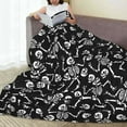 thumbnail image 6 of Vsdgher Skeletons Dancing Ultra-Soft Micro flannel Blanket Throw Blankets for Couch Sofa, Bed (4 sizes)-40"x30", 6 of 7