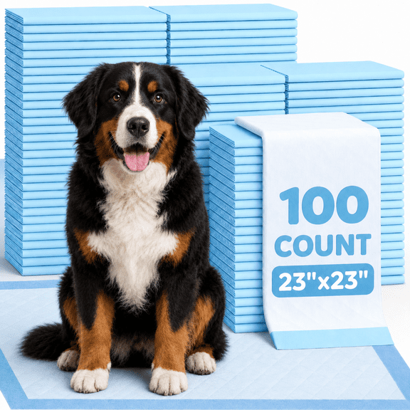 Puppy Pads,100 Count 23"x23"Large 6-Layer Training Disposable Pee Pads with Super Absorbent & Leak-Proof