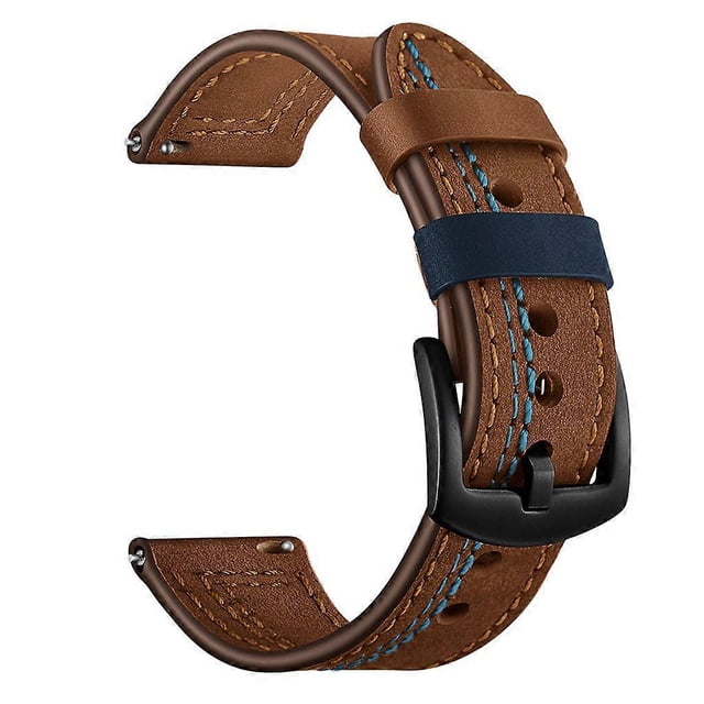 22mm ColorB Replacement for Galaxy Watch 4/4 Classic Strap, Two Tone Genuine Leather Watch Strap Sport Replacement Strap for Samsung Galaxy Watch4 4