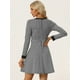 thumbnail image 4 of Vestido Elegante con Botones y Cuello Redondo Tela a Cuadros para Mujer Negro XL, 4 of 5
