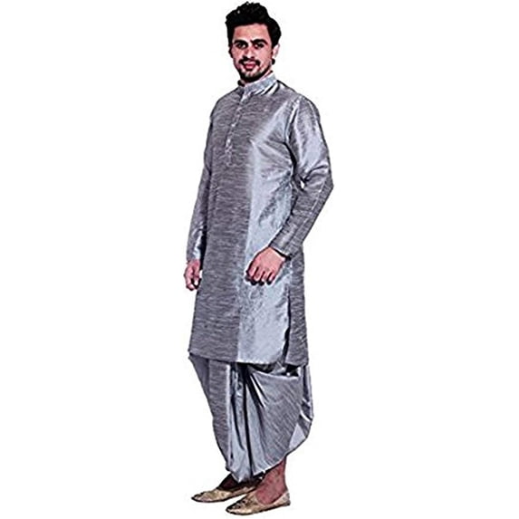 Royal Kurta Mens Cotton Silk Kurta Dhoti