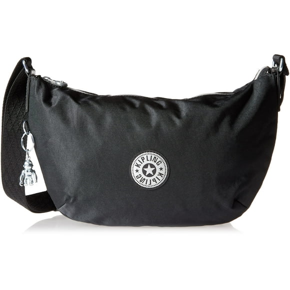 Kipling womens Anila Crossbody Handbag, Black Shine, 12.75 L x 8.75 H 1.25 D US