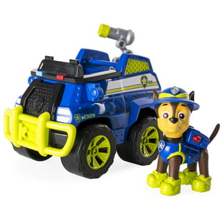 Pat'patrouille - vehicule et figurine tracker jungle pups, jouets 1er age
