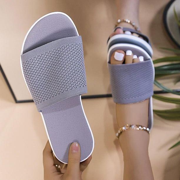 Slippers for Women Washable Breathable Comfort Beach Flats Sandals 