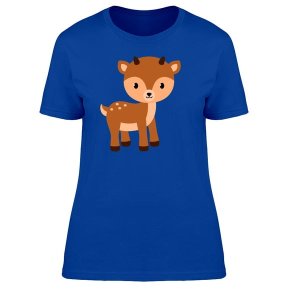 Adorable Baby Deer Cartoon Tee Women's -Image by Shutterstock