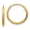 L-12mm, W-12mm, variant on 10K Yellow Gold Diamond-cut Endless Hoop Earrings for Women (L-46mm, W-46mm)