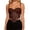 Tank 45#Coffee, variant on Womens Tank Tops Mesh Camisole Top with Built In Bra Shining Rhinestone Detachable Straps Bustier for Evening Party Wear
