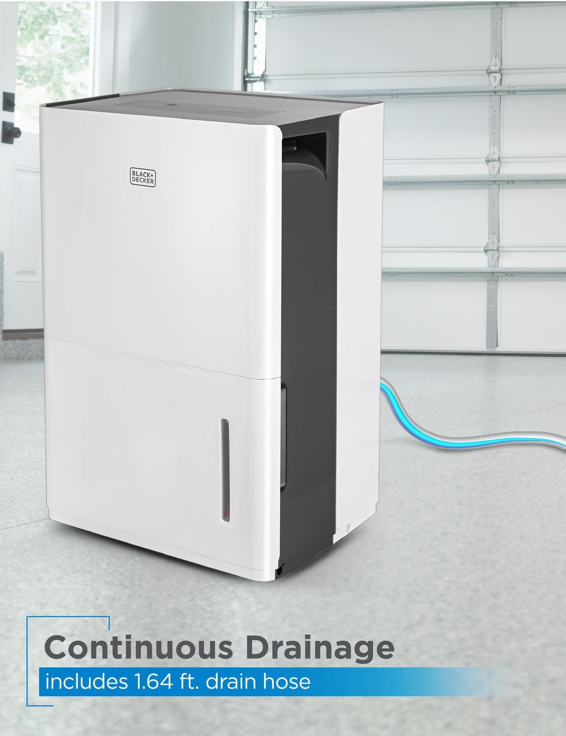 Déshumidificateur pour grands espaces et sous - sols Black + Decker 3000 pieds carrés, certifié Energy Star, bd30mwsa, blanc