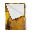 thumbnail image 2 of Art Soft Flannel Fleece Blanket, Vintage Woman with Reflection Effects on Drawing Old Fashion Lady Paint Print, Cozy Plush for Indoor and Outdoor Use, 50" x 60", Ginger Earth Yellow, by Ambesonne, 2 of 5
