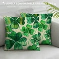 thumbnail image 3 of Nawypu St Patricks Day Decorative Throw Pillow Covers Lucky Clover Shamrock Stripe Cushion Case Decor, Beer Hat Gold Coin Decoration for Sofa Couch, 3 of 5