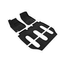 3D MAXpider Carpeted Floor Mats Compatible with 2016-2017 Tesla Model X Non-Folding 7-Seat Custom Fit Car Floor Liners, Elegant Series(1st, 2nd & 3rd Row, Black)