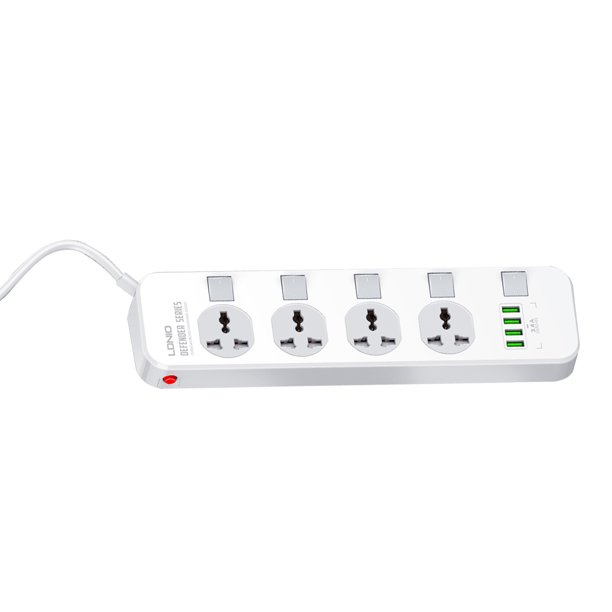 Matsuzay 4 tira de alimentación USB interruptor independiente enchufe Universal para teléfono tableta ordenador portátil enchufe de EE. UU. de 3 pines Accesorios para electrodomésticos Matsuzay HA002565-00