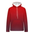 thumbnail image 5 of DDAPJ pyju Big and Tall Pullover Hoodies for Men Gradient Color Hooded Sweatshirt Loose Casual Drawstring Pullover Tops with Kangaroo Pocket Wine XXXXL, 5 of 6
