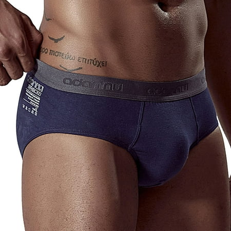 

sanbonepd Men s Panties Triangle Cotton Low Waist U Raised Pouch White Panties Shorts Head