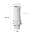 thumbnail image 2 of Unique Bargains Barb Hose Fittings Connector Adapter 6mm or 15/64" Barbed x 3/8" G Male Pipe 10Pcs 25/64" x G1/8, 2 of 6