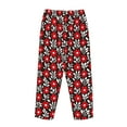 thumbnail image 5 of Fotbe Red Floral Women's Pajama Pants,Sleepwear Pants,Pj Bottoms Drawstring And Pockets-Small, 5 of 9