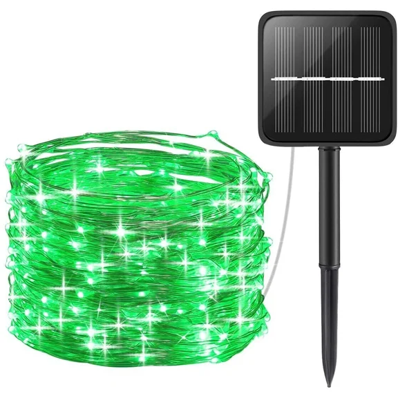 PURELY- 100 Led Solar String Lights Outdoor Garden Fairy Light Yard Pathway Decor Green