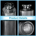 thumbnail image 5 of Bocaoying 12 Pack Glass Bud Vase, Small Flower Vase in Bulk, Vertical Stripes Bottles Ribbed, Clear Vases for Flower, Centerpiece Decorative Vases for Home Wedding Bridal Shower Decor, 5 of 8