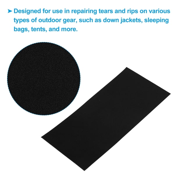 Unique Bargains Patch de Réparation pour Manteau en Duvet 2 Pieds x 3 Pieds, Lot de 6 Patchs en Tissu Nylon Autocollants, Argent