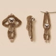 thumbnail image 3 of Adorable 19.7in Sloth Plush , Cute Sloth Stuffed Animal for Birthday Gifts, Soft Cuddle Companion for Easter Basket Fillers and Nursery Room Decorations for Home, Brown, 3 of 7