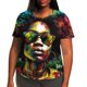 thumbnail image 1 of Eres Más Que una Camisa de Puntuación de Prueba Mujeres de Moda Impresión Casual Manga Corta Suelta Camiseta de Tamaño Más, Blusa de Túnica de Cuello Redondo, 1 of 5
