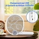 thumbnail image 2 of Raqueta eléctrica para insectos, raqueta eléctrica para mosquitos de 3000 V, matamoscas eléctrico, recargable por USB, con protección de malla de 3 capas, soporte de pared para uso en interiores o exteriores Sincero Electrónica, 2 of 5