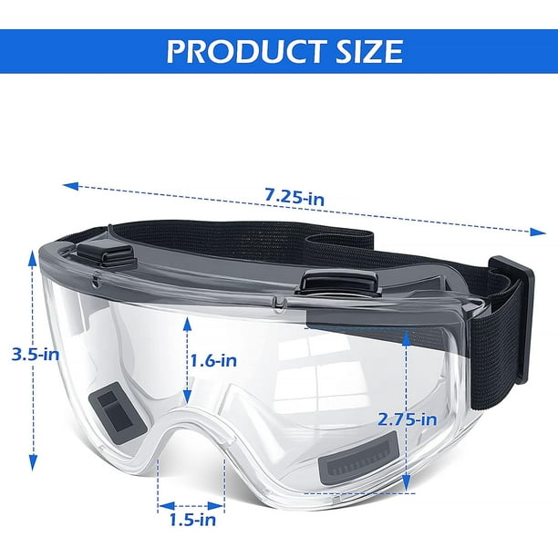 6 Pack Safety Goggles ANSI Z87.1 Glasses Anti Fog Protective Safety Glasses Lab Goggles Men Women Eye Protection Goggles