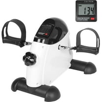 VIVIJASON Pedal Exerciser - Folding Portable Exercise Peddler - Under Desk Mini Exercise Bike for Arm/Leg Workout - Adjustable Fitness Rehab Equipment for Elderly Seniors with LCD Display