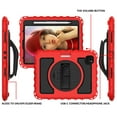 thumbnail image 3 of 360 Degree Rotating iPad Pro 11 inch 2020 2nd Generation Case with Pencil Holder, Dteck Kickstand Shockproof Heavy Duty with Shoulder Strap Hand Strap For iPad Pro 11 (2020), Red + Black, 3 of 7