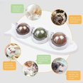 thumbnail image 3 of Combinación de juguetes para mascotas, tres bolas para gatos, bola para lamer menta, divertido juguete interactivo para gatos (3 en 1 - gris), 3 of 5
