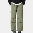 thumbnail image 2 of Mens Long Pants Chino Cargo Pants with Pockets Camouflage Solid Color Loose Multi Pocke Pants Men's Hiking Pants Cargo Pants Loose Sweatpants with Pockets, 2 of 6